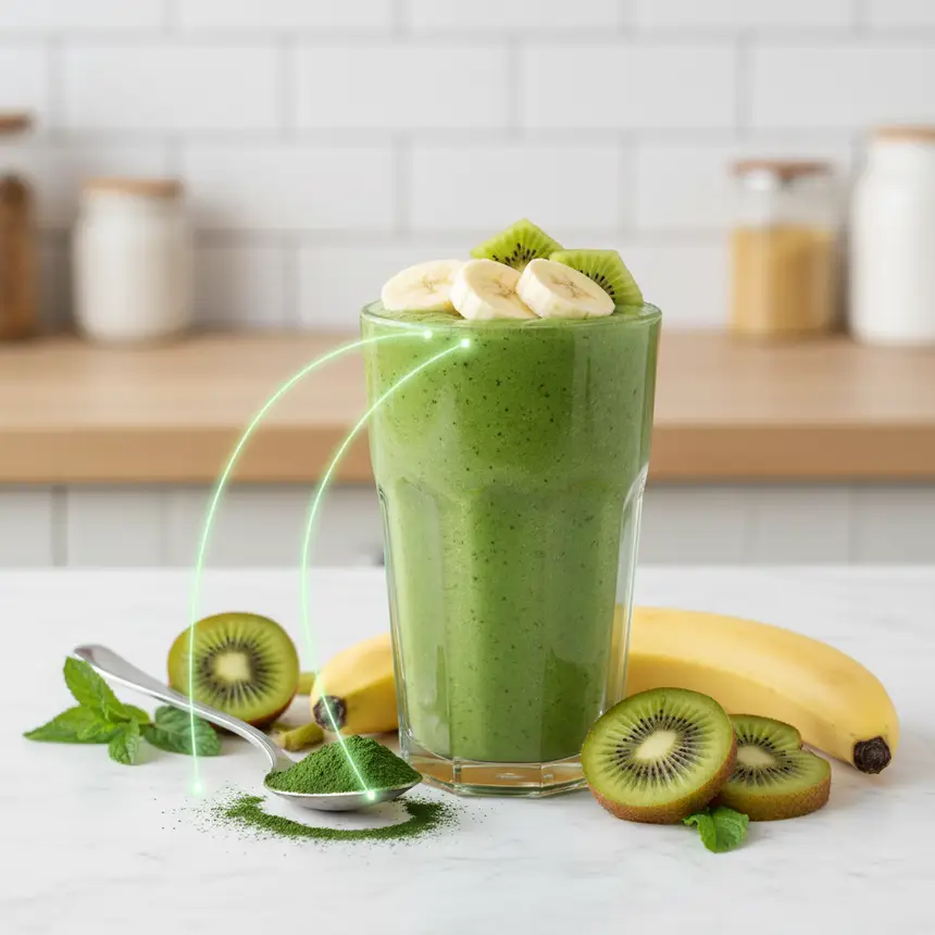 Spirulina smoothie, healthy recipes