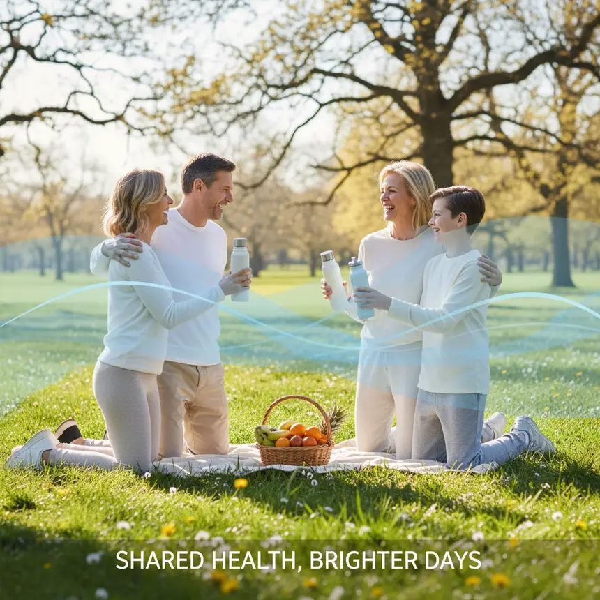 Healthy family daily life