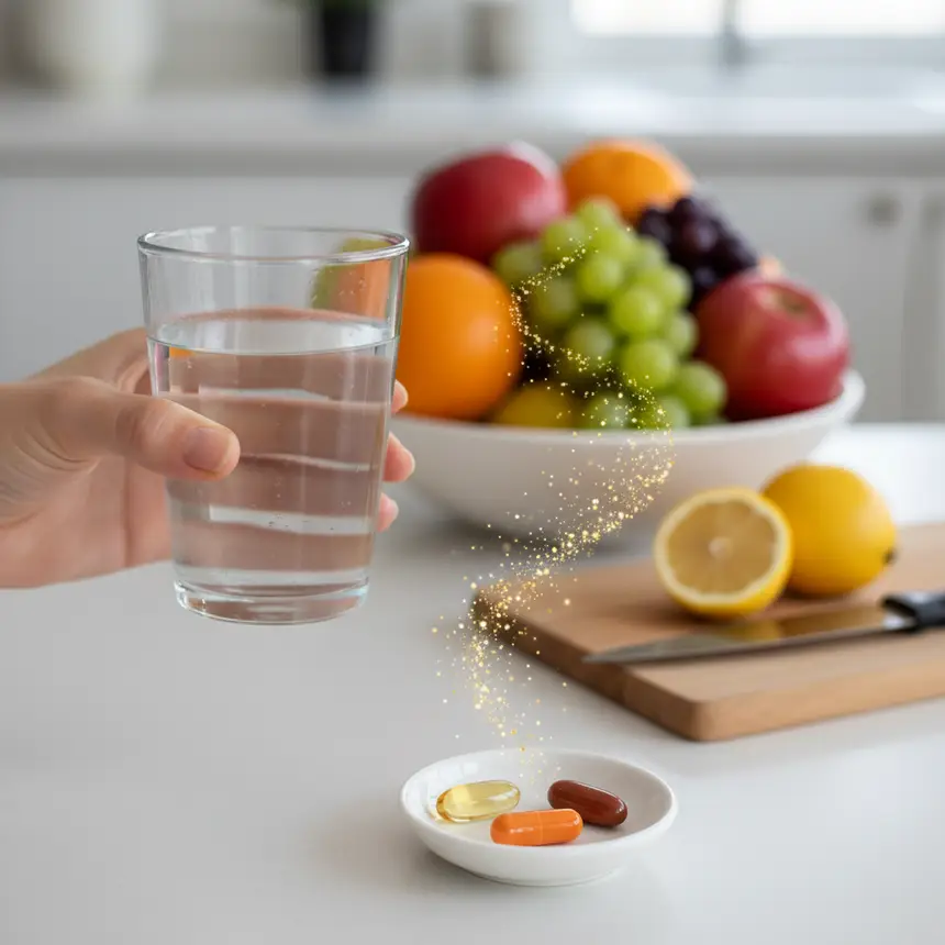 Supplement intake, healthy habits, vascular improvement
