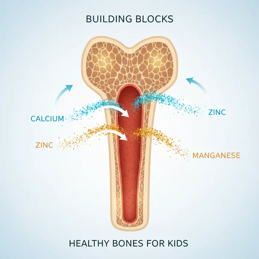 children bone health, zinc manganese