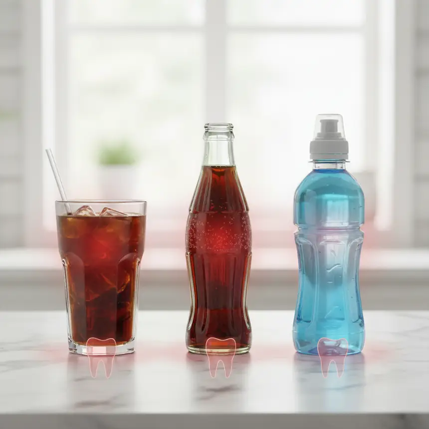 acidic drinks, tooth erosion
