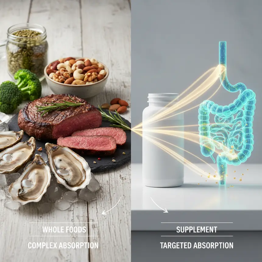 zinc foods supplements absorption