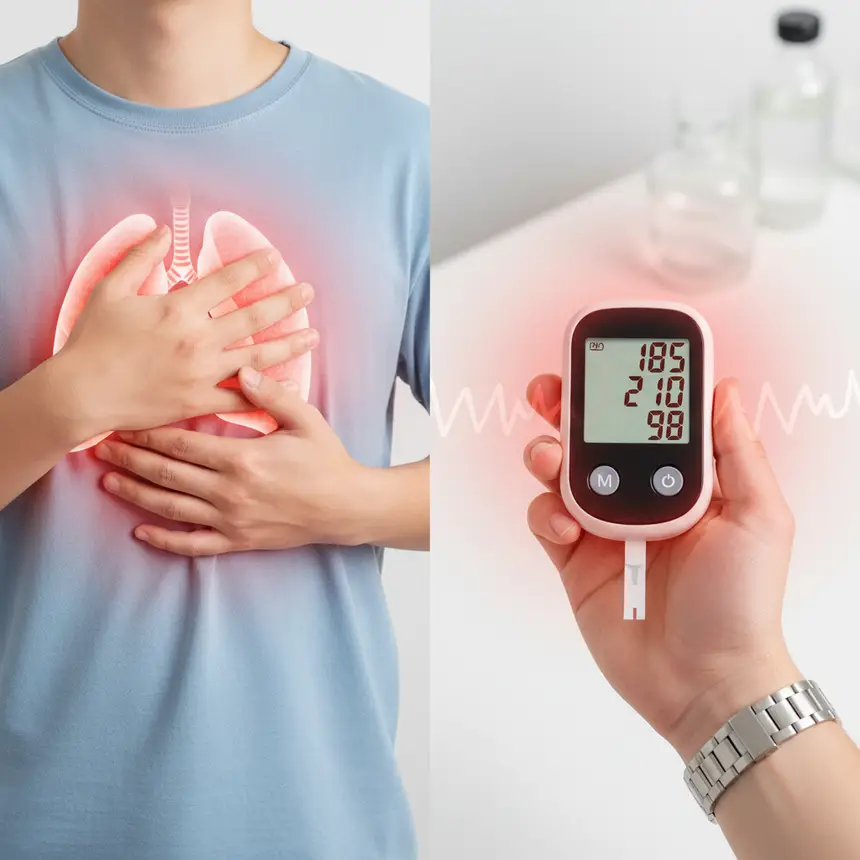 Breathing difficulty blood sugar imbalance