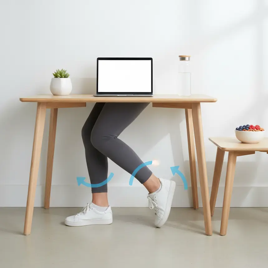 Leg health routine, calf exercise, posture management