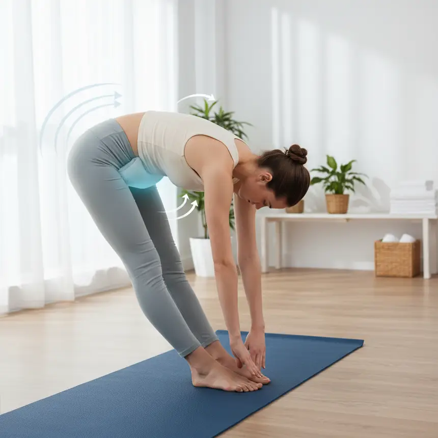 Menstrual pain relief exercises, warm compress