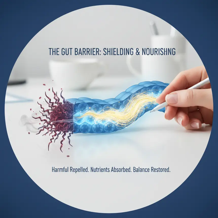 Gut barrier strengthening, nutrient absorption