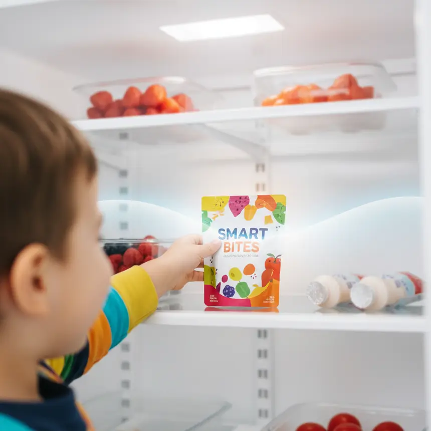 Child's healthy snack routine