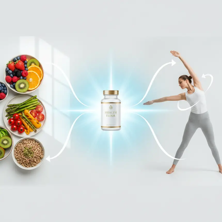 Healthy diet, regular exercise, nutritional supplements