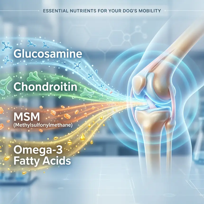 Dog joint nutrition components