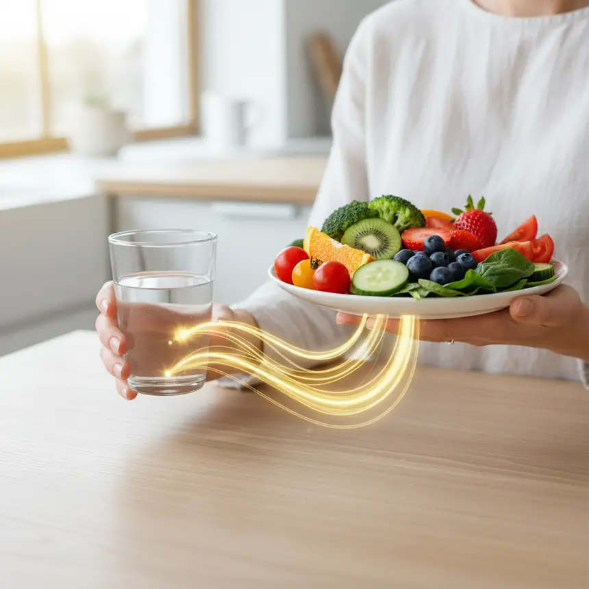 Healthy diet, beneficial bacteria intake