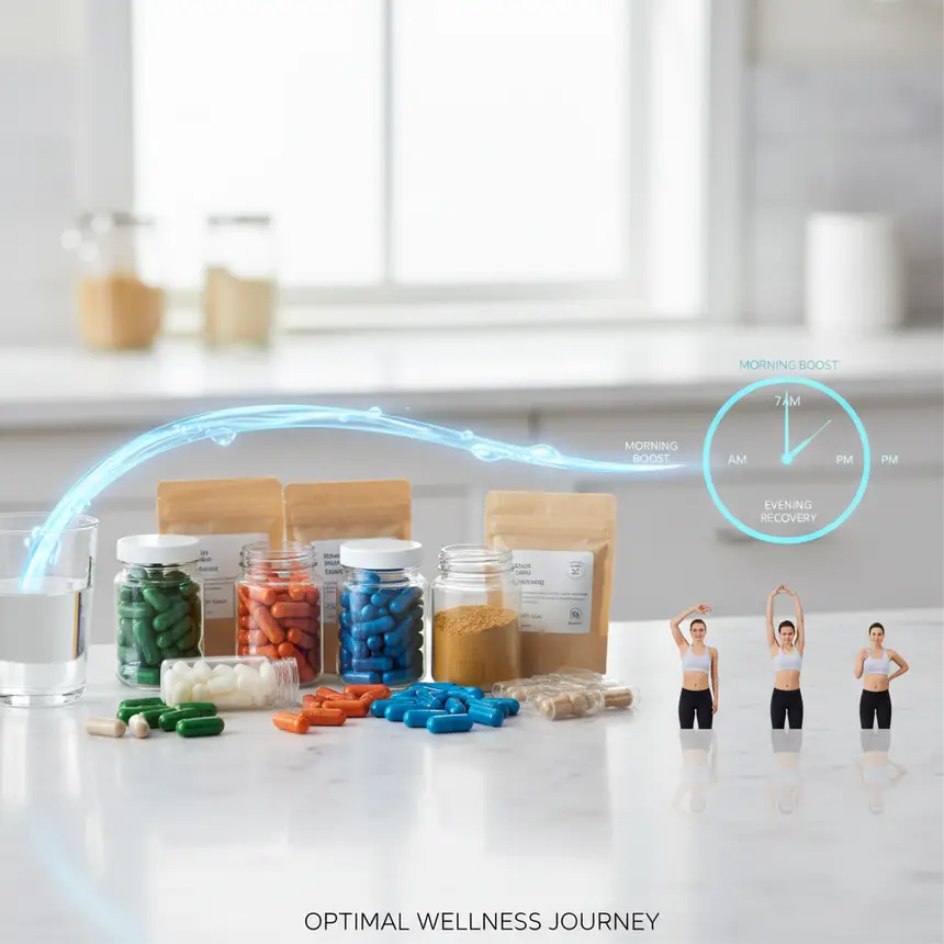 Supplement intake timing strategy