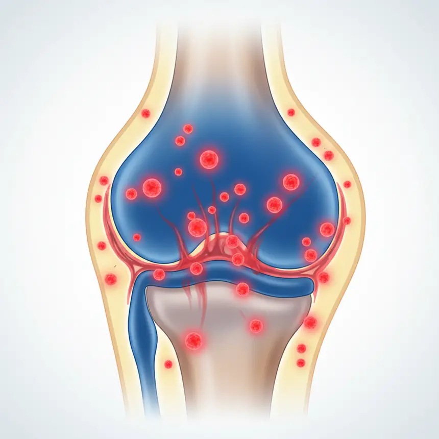 Autoimmune joint attack, inflamed cartilage, rheumatoid arthritis causes