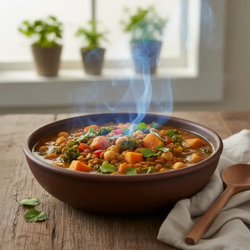 Warm healthy food