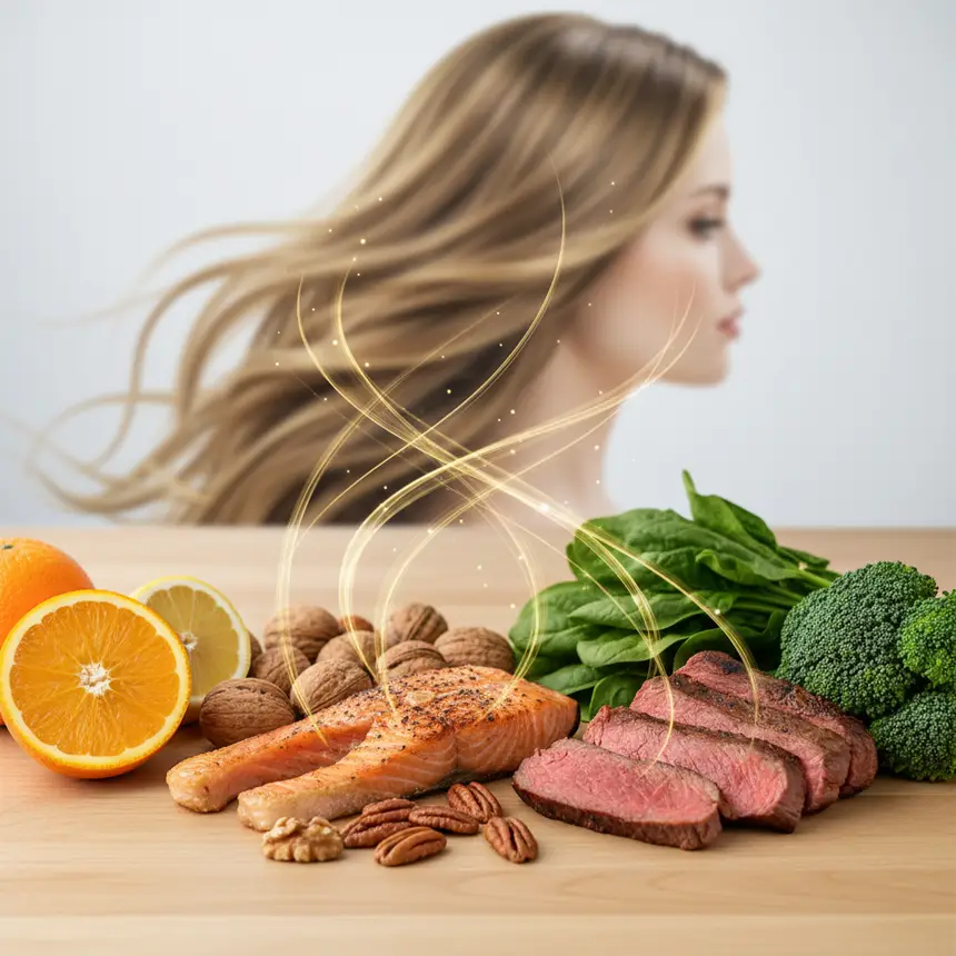 Hair nutrient foods, essential nutrients