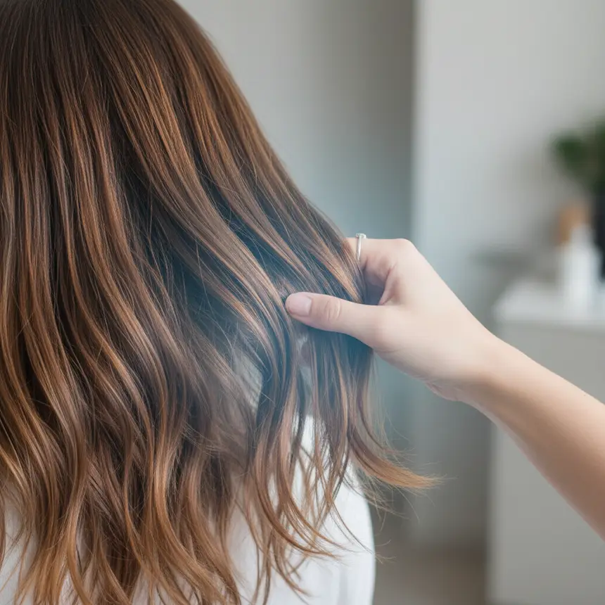 Shiny hair, hair care
